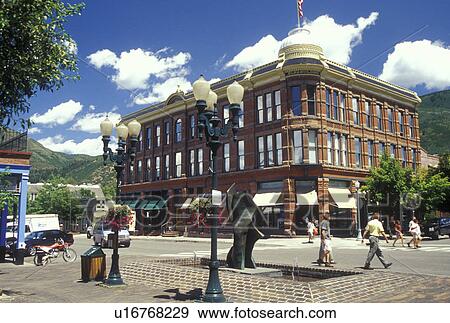 Aspen, CO, Colorado, downtown, resort town View Large Photo Image Stock Photo - Aspen, CO, Colorado, downtown, resort town. Fotosearch