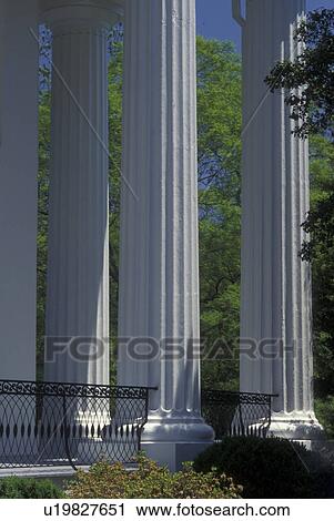 Stock Image -  Athens, GA, Georgia, The Taylor-Grady House 1840, antebellum, columns. Fotosearch