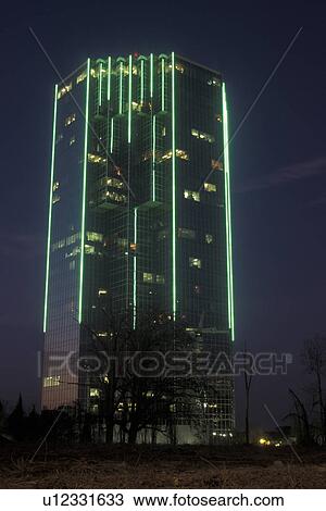 Atlanta, GA, Georgia, Buckhead, Glass Tower, neon lights, evening View Large Photo Image Stock Image -  Atlanta, GA, Georgia, Buckhead, Glass Tower, neon lights, evening. Fotosearch