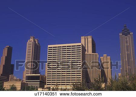 Stock Image -  Atlanta, GA, Georgia, Downtown skyline. Fotosearch