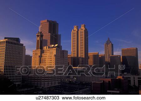 Atlanta, GA, Georgia, Downtown skyline View Large Photo Image Stock Image - Atlanta, GA, Georgia, Downtown skyline . Fotosearch