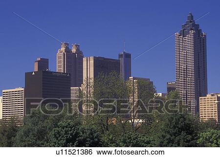 Stock Photograph -  Atlanta, GA, Georgia, Downtown skyline. Fotosearch