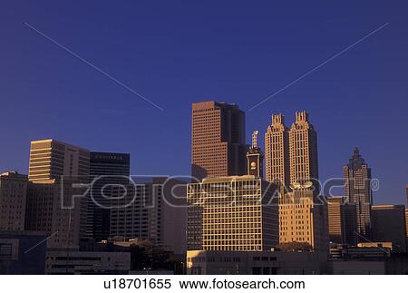 Stock Photography -  Atlanta, GA, Georgia, Downtown skyline . Fotosearch