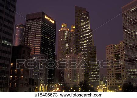 Atlanta, GA, Georgia, Downtown, skyline, high-rise buildings, evening View Large Photo Image Stock Image - Atlanta, GA, Georgia, Downtown, skyline, high-rise buildings, evening. Fotosearch