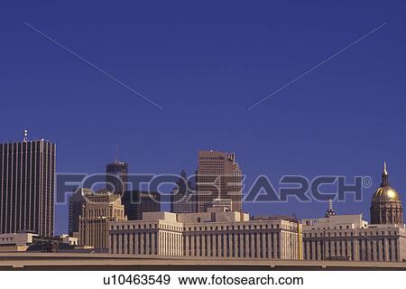 Atlanta, GA, Georgia, downtown, skyline, State Capitol Building View Large Photo Image Stock Photo - Atlanta, GA, Georgia, downtown, skyline, State Capitol Building. Fotosearch