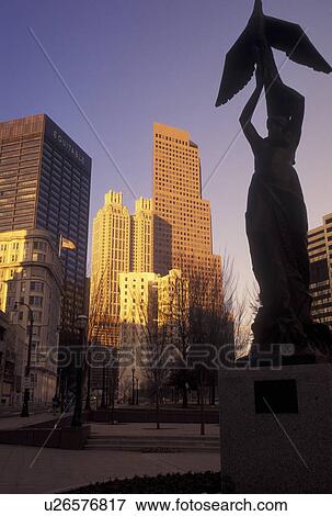 Atlanta, GA, Georgia, Downtown, high-rise buildings, Woodruff Park, Phoenix statue View Large Photo Image Stock Photo - Atlanta, GA, Georgia, Downtown, high-rise buildings, Woodruff Park, Phoenix statue. Fotosearch