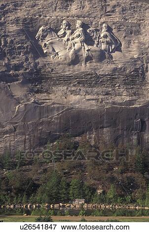 Atlanta, GA, Georgia, Georgia Stone Mountain Park, Confederate Memorial Carving on Stone Mountain, President Jefferson Davis, General Thomas Stonewall Jackson and General Robert E. Lee, granite rock View Large Photo Image Stock Photo - Atlanta, GA, Georgia, Georgia Stone Mountain Park, Confederate Memorial Carving on Stone Mountain, President Jefferson Davis, General Thomas Stonewall Jackson and General Robert E. Lee, granite rock. Fotosearch