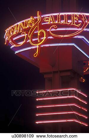 Atlanta, GA, Georgia, Kenny's Alley at Underground Atlanta, neon lights, evening View Large Photo Image Stock Photo - Atlanta, GA, Georgia, Kenny's Alley at Underground Atlanta, neon lights, evening. Fotosearch