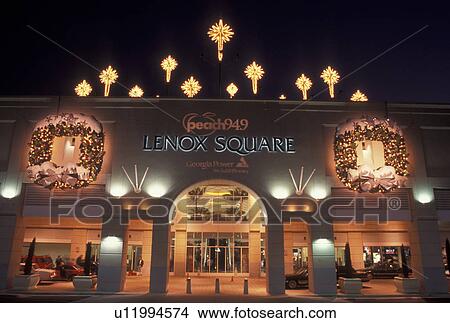 Atlanta, GA, Georgia, Lenox Square Mall, Christmas decorations, evening, shopping center View Large Photo Image Picture - Atlanta, GA, Georgia, Lenox Square Mall, Christmas decorations, evening, shopping center. Fotosearch