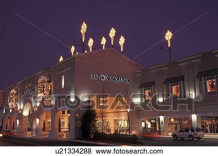 Stock Photo -  Atlanta, GA, Georgia, Lenox Square Mall, Christmas decorations, evening, shopping center. Fotosearch
