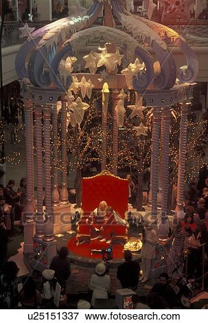 Atlanta, GA, Georgia, Lenox Square Mall, interior, Santa in Ice Gazebo, Christmas Holiday, shopping center View Large Photo Image Stock Photo - Atlanta, GA, Georgia, Lenox Square Mall, interior, Santa in Ice Gazebo, Christmas Holiday, shopping center. Fotosearch