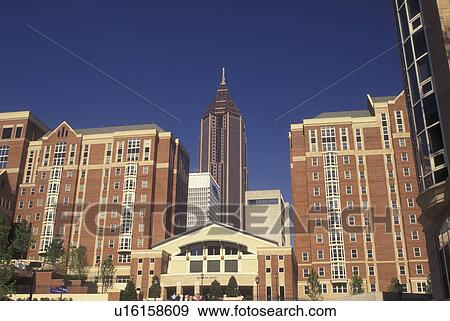 Atlanta, GA, Georgia, Olympic Village & Future Georgia State University Dorms View Large Photo Image Stock Photo - Atlanta, GA, Georgia, Olympic Village & Future Georgia State University Dorms. Fotosearch