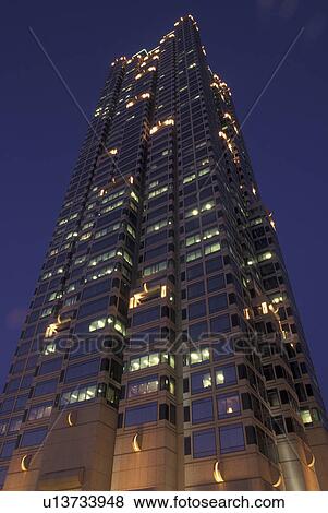 Stock Photo -  Atlanta, GA, Georgia, SunTrust Plaza, downtown, evening, high-rise building. Fotosearch