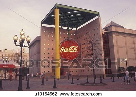 Stock Image -  Atlanta, GA, Georgia, World of Coca-Cola, evening. Fotosearch