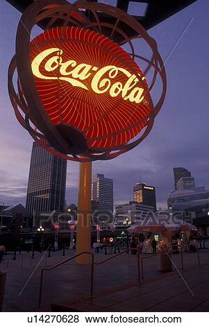 Atlanta, GA, Georgia, World of Coca-Cola, Underground Atlanta, evening, downtown skyline View Large Photo Image Stock Photo - Atlanta, GA, Georgia, World of Coca-Cola, Underground Atlanta, evening, downtown skyline. Fotosearch