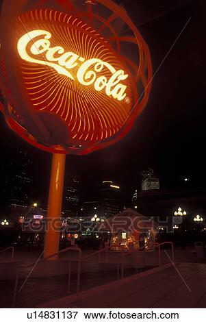 Atlanta, GA, Georgia, World of Coca-Cola at Underground Atlanta, evening View Large Photo Image Stock Photo - Atlanta, GA, Georgia, World of Coca-Cola at Underground Atlanta, evening. Fotosearch