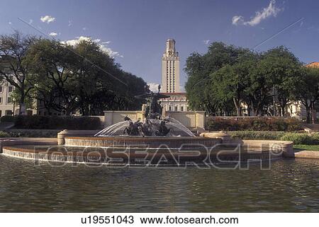 Austin, TX, Texas, University of Texas, Littlefield Fountain, sculpted by Pompeo Coppini View Large Photo Image Stock Image - Austin, TX, Texas, University of Texas, Littlefield Fountain, sculpted by Pompeo Coppini. Fotosearch