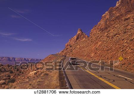 AZ, Arizona, Navajo Indian Reservation along Route 89 at Antelope Pass, road View Large Photo Image Stock Photograph - AZ, Arizona, Navajo Indian Reservation along Route 89 at Antelope Pass, road. Fotosearch