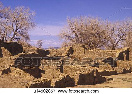 Stock Photo -  Aztec Ruins National Monument, NM, New Mexico, West Ruin. Fotosearch