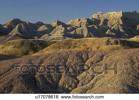 Badlands National Park, SD, South Dakota, View Large Photo Image Stock Photo - Badlands National Park, SD, South Dakota, . Fotosearch