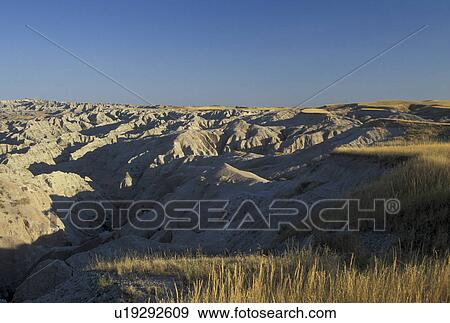 Stock Photo -  Badlands National Park, SD, South Dakota, . Fotosearch