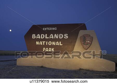 Badlands National Park, SD, South Dakota, entrance, moon, evening View Large Photo Image Stock Photography - Badlands National Park, SD, South Dakota, entrance, moon, evening. Fotosearch