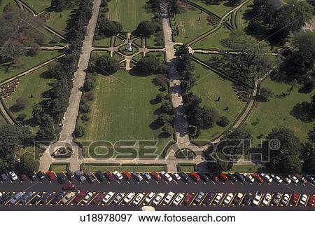 Baton Rouge, LA, Louisiana, Aerial view of the parking lot and gardens on the Sate Capitol Grounds from the Louisiana State Capitol View Large Photo Image Stock Photo - Baton Rouge, LA, Louisiana, Aerial view of the parking lot and gardens on the Sate Capitol Grounds from the Louisiana State Capitol . Fotosearch