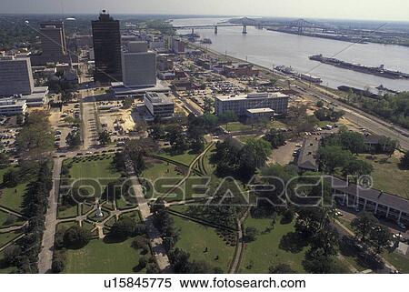 Baton Rouge, LA, Louisiana, Aerial view of the city and Mississippi River from the Louisiana State Capitol View Large Photo Image Stock Photography - Baton Rouge, LA, Louisiana, Aerial view of the city and Mississippi River from the Louisiana State Capitol . Fotosearch
