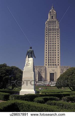 Baton Rouge, LA, Louisiana, Louisiana State Capitol & Statue of Huey Pierce Long View Large Photo Image Stock Image - Baton Rouge, LA, Louisiana, Louisiana State Capitol & Statue of Huey Pierce Long. Fotosearch