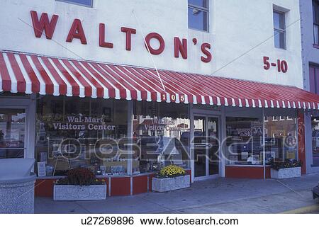 Stock Photograph -  Bentonville, AR, Arkansas, Wal-Mart Visitor Center, Walton's Five and Dime Store. Fotosearch
