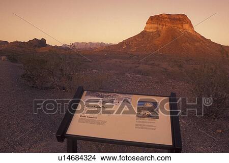 Big Bend National Park, TX, Texas, Cerro Castellan View Large Photo Image Picture - Big Bend National Park, TX, Texas, Cerro Castellan. Fotosearch