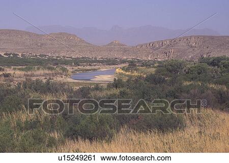Stock Image -  Big Bend National Park, TX, Texas, Rio Grande (River) near Rio Grande Village. Fotosearch