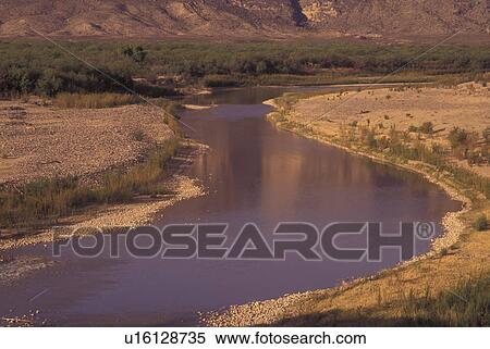 Stock Photography -  Big Bend National Park, TX, Texas, Rio Grande (river) near Santa Elena Canyon. Fotosearch