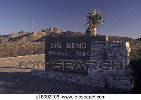 Stock Photograph -  Big Bend National Park, TX, Texas, entrance. Fotosearch