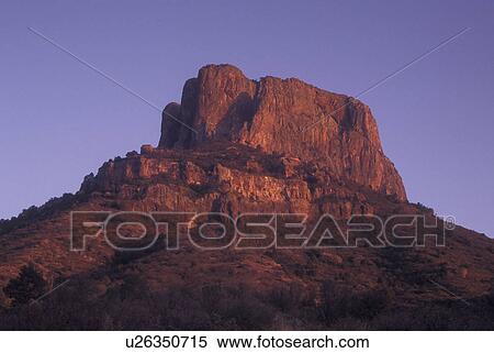 Big Bend National Park, TX, Texas, Casa Grande at Basin View Large Photo Image Stock Photography - Big Bend National Park, TX, Texas, Casa Grande at Basin. Fotosearch