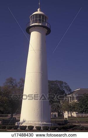 Biloxi, MS, Mississippi, Gulf of Mexico, The Old Biloxi Lighthouse View Large Photo Image Stock Image - Biloxi, MS, Mississippi, Gulf of Mexico, The Old Biloxi Lighthouse. Fotosearch