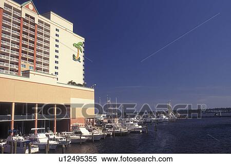 Stock Photography -  Biloxi, MS, Mississippi, Gulf of Mexico, Isle of Capri Casino, Marina. Fotosearch