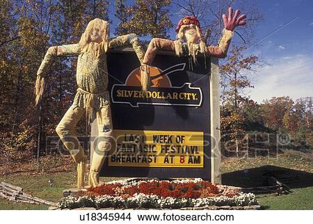 Branson, MO, Missouri, Silver Dollar City, fall decoration View Large Photo Image Picture - Branson, MO, Missouri, Silver Dollar City, fall decoration. Fotosearch