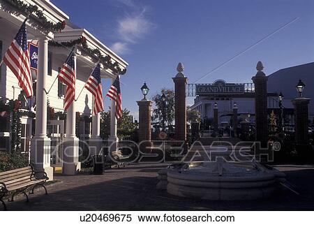 Branson, MO, Missouri, The Grand Village Shops View Large Photo Image Stock Photography - Branson, MO, Missouri, The Grand Village Shops. Fotosearch