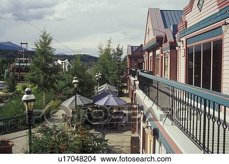 Breckenridge, CO, Colorado, cafTs along Blue River, resort town View Large Photo Image Picture - Breckenridge, CO, Colorado, cafTs along Blue River, resort town. Fotosearch