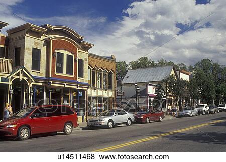 Stock Photo -  Breckenridge, CO, Colorado, downtown, resort town. Fotosearch