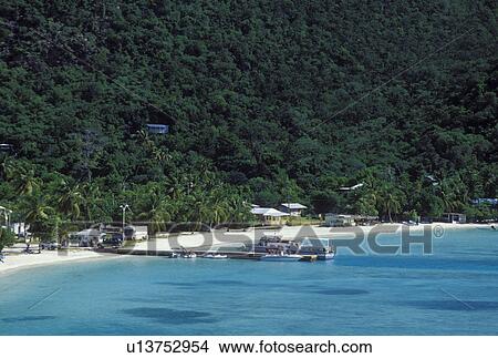 British Virgin Islands, Jost Van Dyke, Caribbean, BVI, Scenic view of Great Harbor on Jost Van Dyke Island on the Caribbean Sea. View Large Photo Image Picture - British Virgin Islands, Jost Van Dyke, Caribbean, BVI, Scenic view of Great Harbor on Jost Van Dyke Island on the Caribbean Sea.. Fotosearch