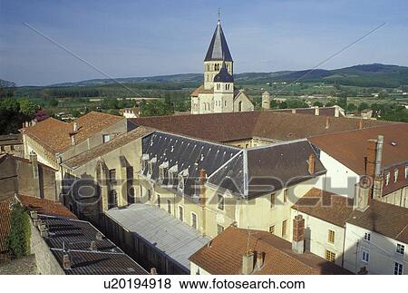 Burgundy, Cluny, France, Saone-et-Loire, Bourgogne, Europe, wine region, Eglise Abbatiale the Abbey Church and the town of Cluny. View Large Photo Image Stock Photo - Burgundy, Cluny, France, Saone-et-Loire, Bourgogne, Europe, wine region, Eglise Abbatiale the Abbey Church and the town of Cluny.. Fotosearch