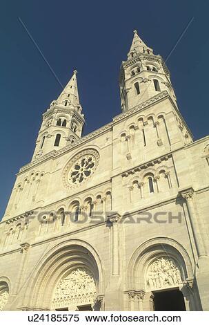 Stock Photography -  Burgundy, Macon, Saone-et-Loire, France, Bourgogne, Europe, wine region, St. Pierre Church in the city of Macon.. Fotosearch