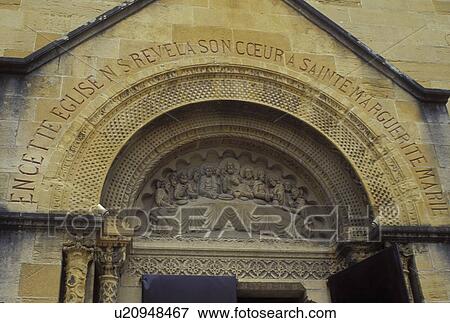 Burgundy, Paray-le-Monial, France, Saone-et-Loire, Bourgogne, Europe, wine region, Fatade of the Chapelle de la Visitation in the city of Paray-le-Monial. View Large Photo Image Stock Photo - Burgundy, Paray-le-Monial, France, Saone-et-Loire, Bourgogne, Europe, wine region, Fatade of the Chapelle de la Visitation in the city of Paray-le-Monial.. Fotosearch