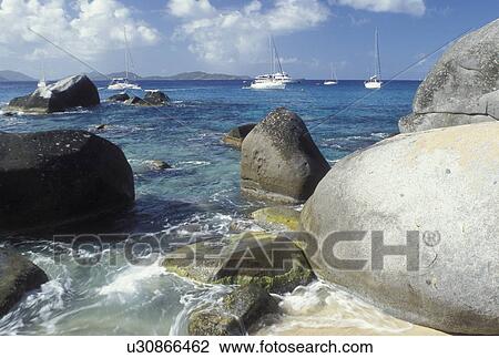 BVI, The Baths, Virgin Gorda, British Virgin Islands, Caribbean, Scenic view of the rocky coastline of Devils Bay Nat'l Park at The Baths on Virgin Gorda on the Caribbean Sea. View Large Photo Image Stock Image - BVI, The Baths, Virgin Gorda, British Virgin Islands, Caribbean, Scenic view of the rocky coastline of Devils Bay Nat'l Park at The Baths on Virgin Gorda on the Caribbean Sea.. Fotosearch