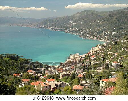 Camogli, Liguria, Italy, Riviera di Levante, Ligurian Riviera, Europe, Scenic view of the resort town of Camogli along the Ligurian Sea. View Large Photo Image Stock Photo - Camogli, Liguria, Italy, Riviera di Levante, Ligurian Riviera, Europe, Scenic view of the resort town of Camogli along the Ligurian Sea.. Fotosearch