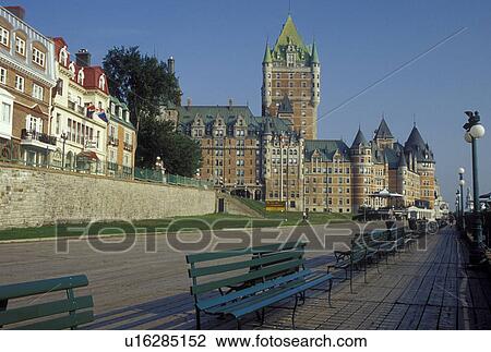 Canada, Quebec City, Quebec, Chateau Frontenac along Terrasse Dufferin (Dufferin Terrace) in Vieux Quebec (Old Quebec). View Large Photo Image Stock Image - Canada, Quebec City, Quebec, Chateau Frontenac along Terrasse Dufferin (Dufferin Terrace) in Vieux Quebec (Old Quebec).. Fotosearch