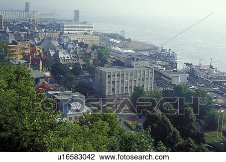 Canada, Quebec City, Quebec, View of Vieux Port (Old Port) on the St. Lawrence River (Fleuve Saint-Laurent) in Quebec City. View Large Photo Image Stock Image - Canada, Quebec City, Quebec, View of Vieux Port (Old Port) on the St. Lawrence River (Fleuve Saint-Laurent) in Quebec City.. Fotosearch