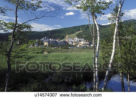 Canada, Quebec, Laurentians, Mount Tremblant, Tremblant Resort is surrounded by the Laurentian Mountains. View Large Photo Image Stock Photo - Canada, Quebec, Laurentians, Mount Tremblant, Tremblant Resort is surrounded by the Laurentian Mountains.. Fotosearch
